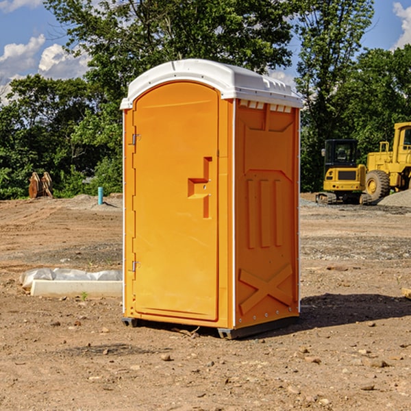 how often are the portable restrooms cleaned and serviced during a rental period in Bentonville VA